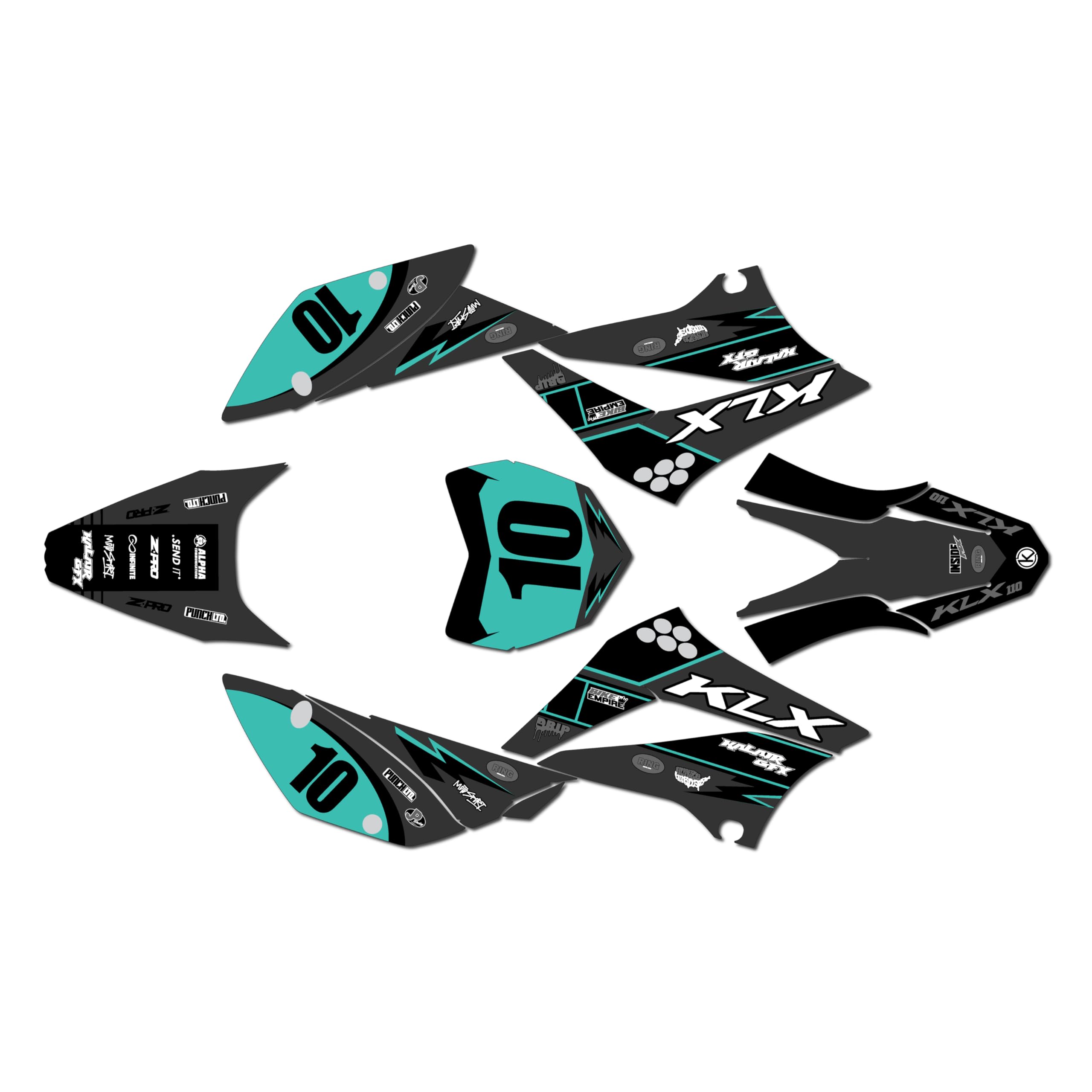 Amazon.com: Kalair GFX Graphics Kit for Kawasaki KLX 110 (2010